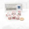 Pop-Art Festive Dice with Red Pips 16mm (5/8in) D6 Set of 6 Wondertrail view 2