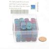 Gel Green and Pink Gemini Luminary Dice with Blue Pips D6 12mm (1/2in) Pack of 50 Wondertrail view 2