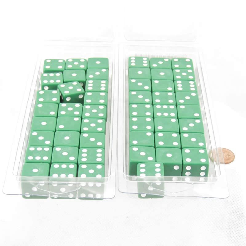 Blue Dice with White Pips Squared Corners 19mm (3/4in) Bulk Pack of 50 Wondertrail