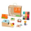 TOOKYLAND Montessori Toys for Babies 6-12 Months, 7 in 1 Learning Educational Set Wooden Toys (Includes Baby Rattle, Object Permanence Box, Wooden Book, Teething Toy and More) view 1