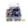 Black and Starlight Gemini Dice with Red Pips D6 16mm (5/8in) Pack of 50 Wondertrail view 2