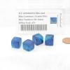 Blue and Blue Luminary Gemini Dice with Blue Colored Numbers D6 16mm (5/8in) Pack of 4 Wondertrail view 2