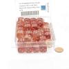 Red Nebula Luminary Dice with Silver Hearts D6 16mm (5/8in) Pack of 50 Wondertrail view 2