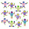 12 Pack Fidget Sensory Spinner Toys Transformable Chain Robot Fingertip ToyPinata Goodie Bag Stuffers Birthday Valentines Day Gifts for Kids,Treasure Box Classroom Prizes view 1