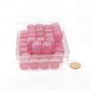 Pink Borealis Luminary Dice with Silver Hearts D6 16mm (5/8in) Pack of 50 Wondertrail view 1