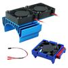 VXL-3s ESC Cooling Fan and Motor Dual Fan Compatible with Traxxas Slash 4x4 Stampede 4x4 Rustler 4x4, Blue view 1