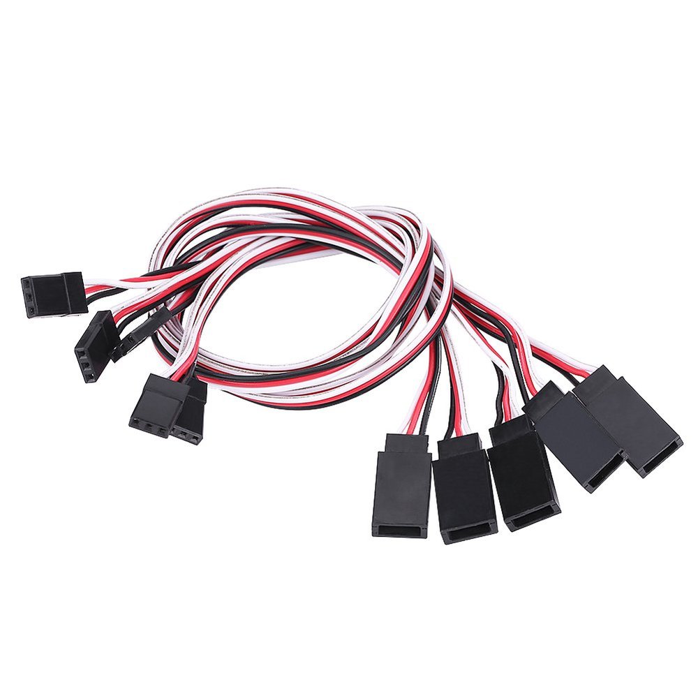 5Pcs 11.8in Remote Control Servo Extension Cord Cable Male to Female Servo Extension Wire Cable for RC JR Futaba RC Car or Airplanes