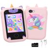 Kids Smart Phone for Girls Unicorns Gifts for Girls Toys 8-10 Years Old Phone Touchscreen Learning Toy Christmas Birthday Gifts for 3 4 5 6 7 8 9 Year Old with 8G Memory Card view 1