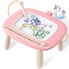 Seimome Magnetic Drawing Board, Toddler Girl Toys for 1-3 Year Old, Doodle Board Learning and Educational Kids Toys for 1 2 3 Year Old Baby Birthday GIF- Pink view 1