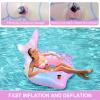 Inflatable Pool Floats, Summer Pool Toys Party Supplies Decorations for Adults Kids, Swimming Pool Floaties Raft Lounge with Backrest Mesh Bottom Handles Cup Holders Suitable for Swimming Pool Beach view 4
