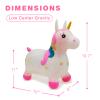 HotMax Unicorn Bouncy Horse Toys for 2 Year Old Girl, Toddlers Bouncing Animals, Ride on Rubber Jumping Toys for Baby Girl or Boy 1st Birthday Gift for 2 3 4 Year Old (Pink Transparent Unicorn) view 2