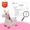 HotMax Unicorn Bouncy Horse Toys for 2 Year Old Girl, Toddlers Bouncing Animals, Ride on Rubber Jumping Toys for Baby Girl or Boy 1st Birthday Gift for 2 3 4 Year Old (Pink Transparent Unicorn) view 3