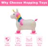 HotMax Unicorn Bouncy Horse Toys for 2 Year Old Girl, Toddlers Bouncing Animals, Ride on Rubber Jumping Toys for Baby Girl or Boy 1st Birthday Gift for 2 3 4 Year Old (Pink Transparent Unicorn) view 4