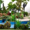 GANAZONO 2pcs Miniature Street Lamps Dollhouse Lamp Model Led Doll House Street Lights Railway Train Lamp Post Dual Lampposts for Dollhouse Micro Landscape Fairy Garden view 2
