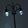 GANAZONO 2pcs Miniature Street Lamps Dollhouse Lamp Model Led Doll House Street Lights Railway Train Lamp Post Dual Lampposts for Dollhouse Micro Landscape Fairy Garden view 4