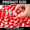 Liliful 200-Piece Raffle Bingo Ball Set - Numbered 1-200 with Easy Read Window, Mini Plastic Balls for Game Night, and Large Group Activities, Red view 2