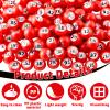 Liliful 200-Piece Raffle Bingo Ball Set - Numbered 1-200 with Easy Read Window, Mini Plastic Balls for Game Night, and Large Group Activities, Red view 3