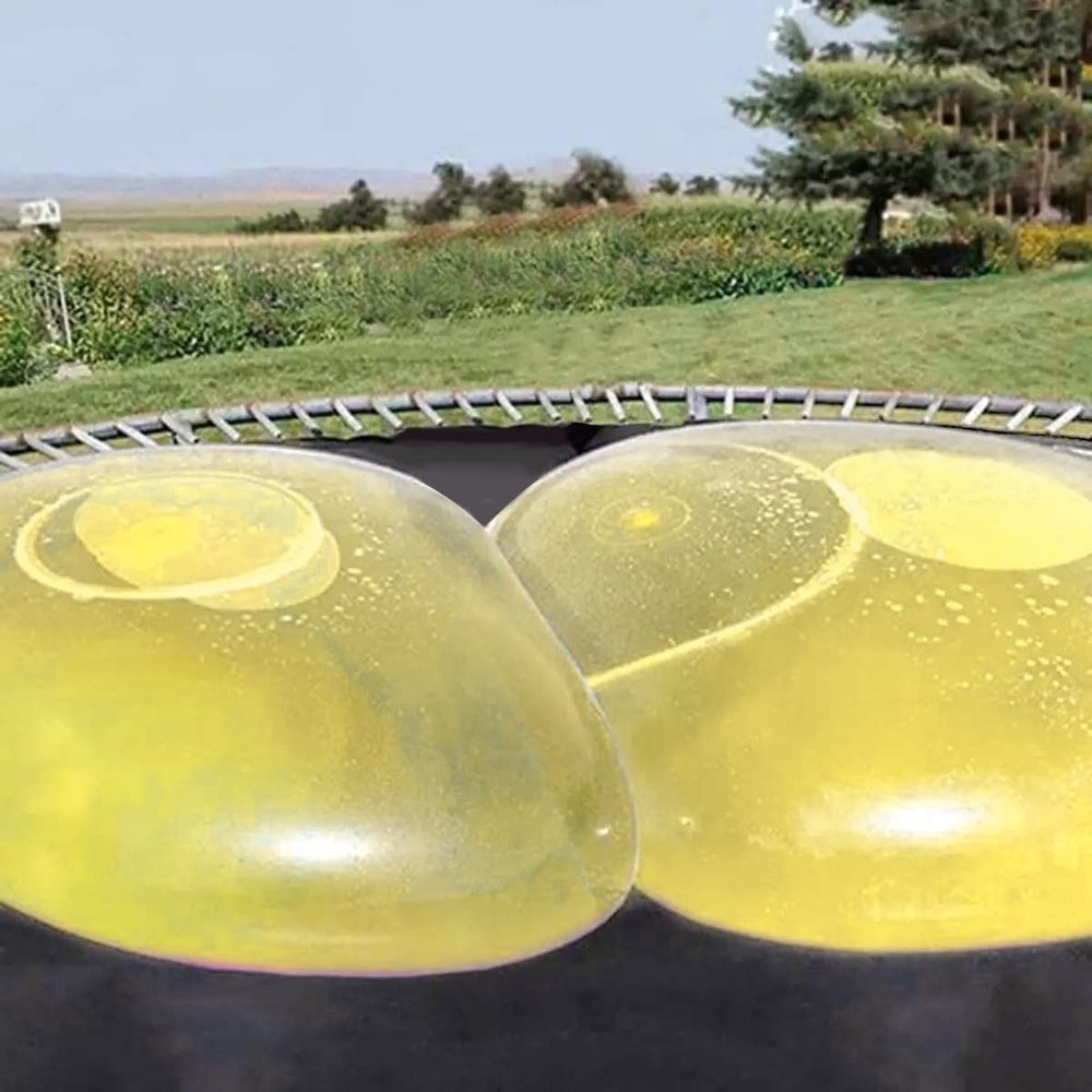 47 Inch Giant Water Bubble Ball, Inflatable Water-Filled Ball Soft Rubber Ball for Outdoor Beach Pool Garden Party Large (Yellow)