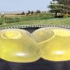 47 Inch Giant Water Bubble Ball, Inflatable Water-Filled Ball Soft Rubber Ball for Outdoor Beach Pool Garden Party Large (Yellow) view 1
