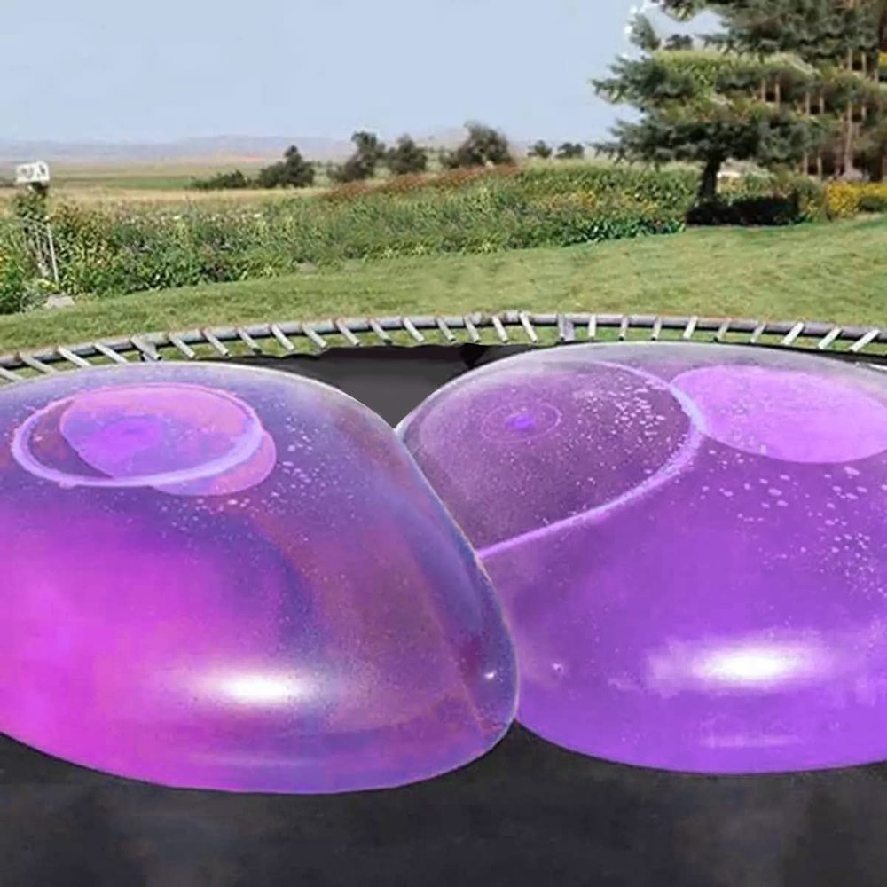 47 Inch Giant Water Bubble Ball, Inflatable Water-Filled Ball Soft Rubber Ball for Outdoor Beach Pool Garden Party Large (Purple)