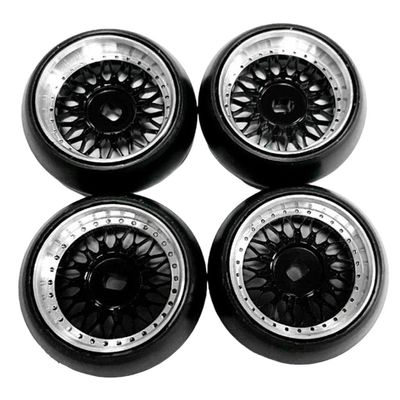 AAGAZA RC Wheel Rim Tires Rc Tires for Wltoys K969 K989 P929 1/28 Scale Buggy Hobby, Black/1524