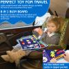 Esjay Toddler Busy Board Montessori Toys for Boys, Sensory Book Educational Activities for Learning Fine Motor Skills, Birthday Gifts for Boys Toddlers, Travel Toys for Airplane Car, Blue Dinosaur view 4