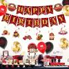 Chilfamy Casino Theme Party Decorations for Men Women, Las Vegas Party Supplies with Happy Birthday Banner, Hanging Swirl Decors, Cake Toppers, Balloons for Adults Casino Poker Game Night Party Events view 2