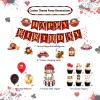 Chilfamy Casino Theme Party Decorations for Men Women, Las Vegas Party Supplies with Happy Birthday Banner, Hanging Swirl Decors, Cake Toppers, Balloons for Adults Casino Poker Game Night Party Events view 3