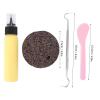 TITA-DONG Picking Stone Kit, Picking Rock Kit Latex Padding Flat Round Stone DIY Relaxing Relief Pick Rock Toy for Adults Teenagers Children for Anxiety Tension Relief Yellow view 2