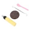 TITA-DONG Picking Stone Kit, Picking Rock Kit Latex Padding Flat Round Stone DIY Relaxing Relief Pick Rock Toy for Adults Teenagers Children for Anxiety Tension Relief Yellow view 4