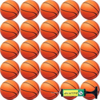 Oleitodh 40Pcs Mini Basketball Set, 6" Inch Small Basketballs with Pump for Over The Door Hoop Games, PVC Indoor Outdoor Play, Pool Beach Basketball, Party Favors, Adults Kids