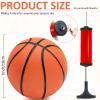 30Pcs 7" Inch Mini Basketball Balls Bulk Small Basketball Set with Pump, PVC Small Basketball for Over The Door Basketball Hoop Games Party Favors Indoor Outdoor Play Adults Kids Pool Beach Basketball view 2