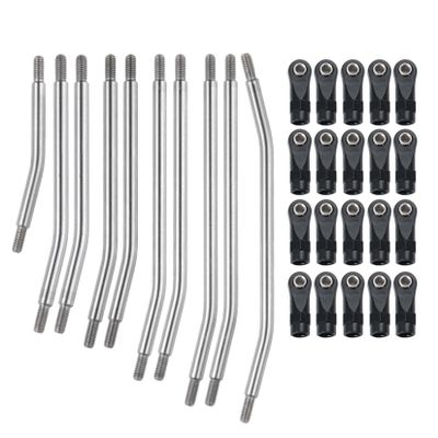 RXZIXYL Stainless Steel Linkage Chassis Link Rod for Axial SCX10 II 90046 313/324mm Wheelbase 1/10 RC Crawler Car Replacement Part (313MM)