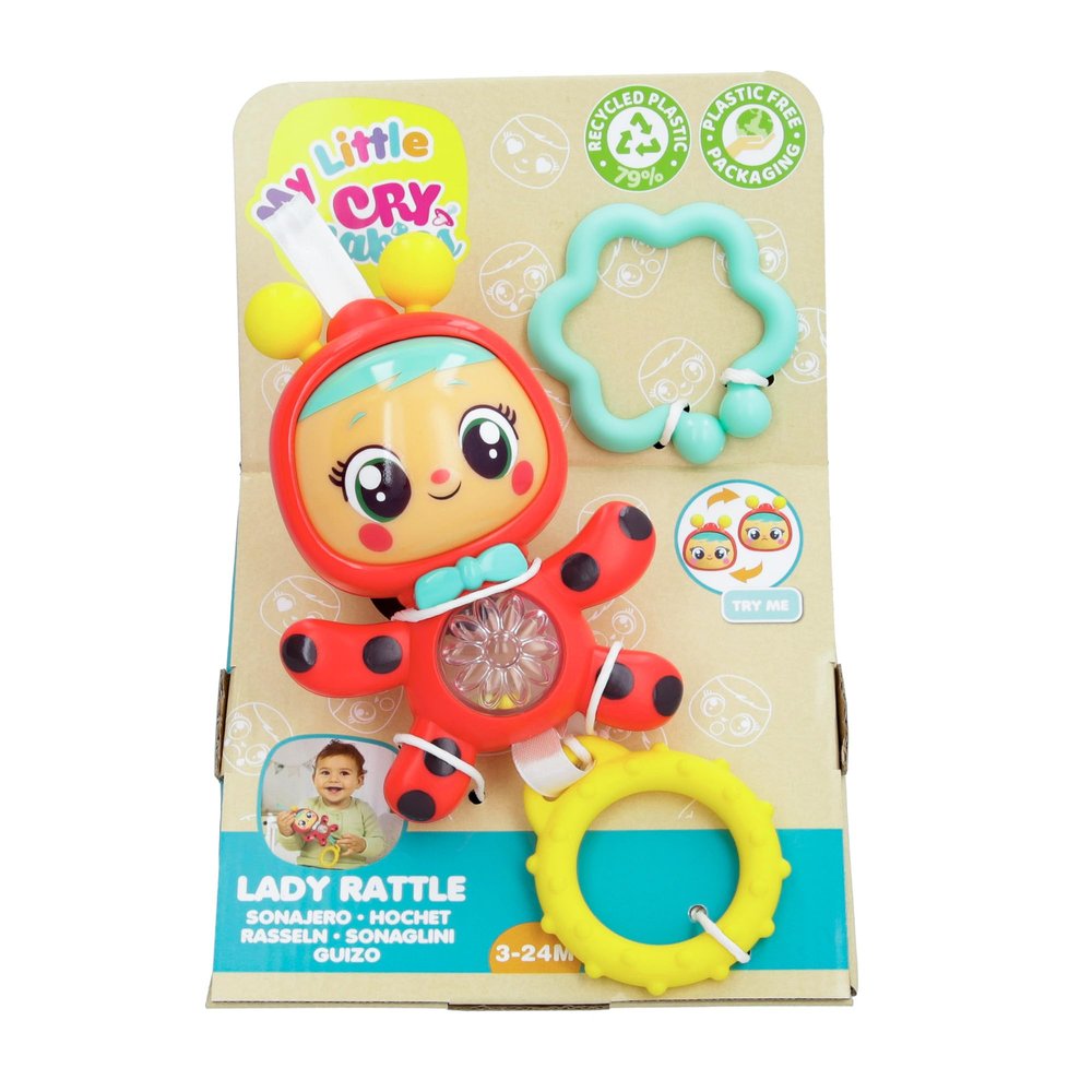 CRY BABIES My Little Cry Babies Lady's Rattle  Discover The Delicious Interactive Game Recommended Age: 3-24 Months. A Perfect Playmate for Early Childhood