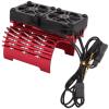 Vomeko 55/56/58mm brushless Motor Cooling Fan Dual Fan Motor heatsink for 1/5 RC car, 8.4V 16000RPM. rc car Parts, Motor Cooler, Cooling System.(Red) view 3