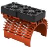 Vomeko 55/56/58mm brushless Motor Cooling Fan Dual Fan Motor heatsink for 1/5 RC car, 8.4V 16000RPM. rc car Parts, Motor Cooler, Cooling System.(Orange) view 1