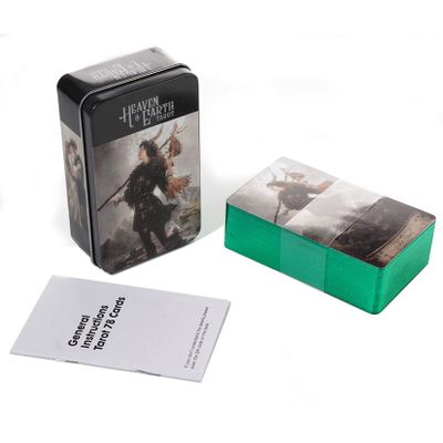 Jayiaine Tarot Cards for Beginner Game,Classic Set with Guide Future, Portable Game Professional Player for Holiday Family Party Playing Card Prophecy Tools,C