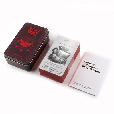 Jayiaine Tarot Cards for Beginner Game,Classic Set with Guide Future, Portable Game Professional Player for Holiday Family Party Playing Card Prophecy Tools,B