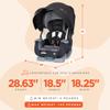 Baby Trend Cover Me 4-in-1 Infant Toddler Convertible Car Seat with Adjustable/Removable Canopy for Sun Protection & 2 Cup Holders, Black view 2