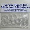 Acrylic Bases for Minis and Miniatures - Circular, Square, Oval, Rectangular, Hexagonal |Compatibles with most RPG's and Tabletop Games| (Clear - Circular #2 (25mm x ~2.70mm x 25 units)) view 1