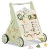 Beright Wooden Baby Walker Push and Pull Learning Activity Walker Kids Activity Toy Multiple Activities Center Develops Motor Skills & Stimulates Creativity(Green) view 1