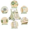 Beright Wooden Baby Walker Push and Pull Learning Activity Walker Kids Activity Toy Multiple Activities Center Develops Motor Skills & Stimulates Creativity(Green) view 3