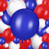 1000 Pcs Latex Balloons 10 Inch Colorful Round Balloons Matte Latex Balloons Thickened Balloons Bulk Pack of Strong Latex Balloons for Wedding Birthday Festival Party Supply (Blue, Red, White) view 1