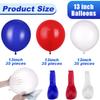 1000 Pcs Latex Balloons 10 Inch Colorful Round Balloons Matte Latex Balloons Thickened Balloons Bulk Pack of Strong Latex Balloons for Wedding Birthday Festival Party Supply (Blue, Red, White) view 2