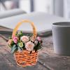 Healvian 10pcs Mini Woven Baskets with Handle,Dollhouse Craft Basket,Miniature Picnic Baskets,Wedding Party Favor Farmhouse Small Basket,Tiny for Crafts,Picnic,Dollhouse Accessories Decor view 3
