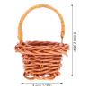 Healvian 10pcs Mini Woven Baskets with Handle,Dollhouse Craft Basket,Miniature Picnic Baskets,Wedding Party Favor Farmhouse Small Basket,Tiny for Crafts,Picnic,Dollhouse Accessories Decor view 4
