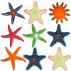 CCINEE 9PCS Big Diving Pool Starfish, Soft Rubber Sea Animals Sets Colorful Starfish Summer Swimming Dive Throw Set for Underwater Swimming for Pool Beach view 1