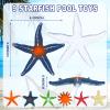 CCINEE 9PCS Big Diving Pool Starfish, Soft Rubber Sea Animals Sets Colorful Starfish Summer Swimming Dive Throw Set for Underwater Swimming for Pool Beach view 2