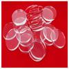 Acrylic Bases for Minis and Miniatures - Circular, Square, Oval, Rectangular, Hexagonal |Compatibles with most RPG's and Tabletop Games| (Clear - Circular #6 (40mm x ~2.70mm x 15 units)) view 1