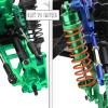 hopsupRC Upgrades Part for 1/10 Slash/Rustler/Stampede/Hoss 4x4 VXL 4wd,Full Metal Big Bore RC Shock Absorber & Alloy Steering Blocks Caster Blocks C-Hubs Stub Axle Carriers,Wheel Hex,Green view 3